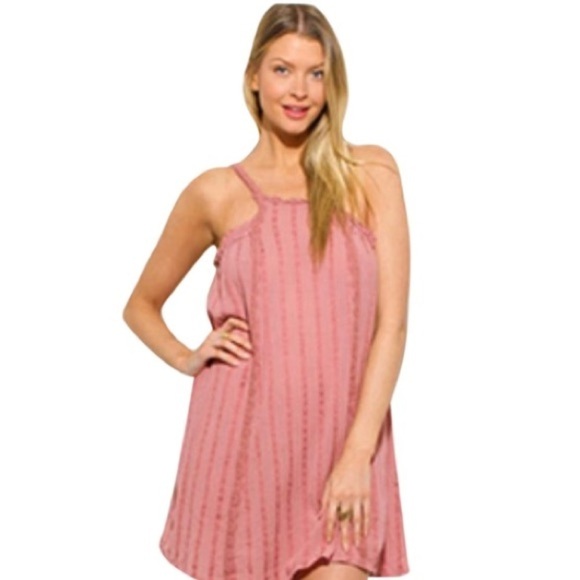 Brand New Dusty Rose Ruffle Sundress - Picture 2 of 3